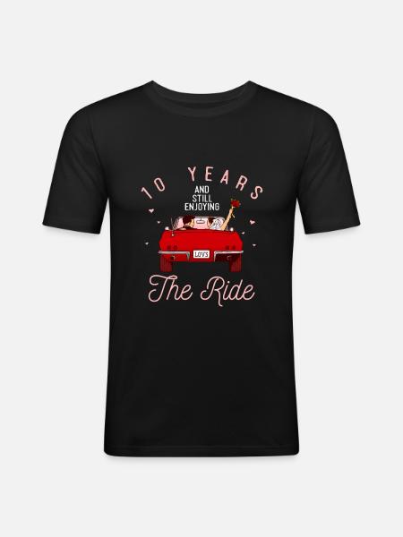 10th anniversary 10 years - Men's Slim Fit T-Shirt - black