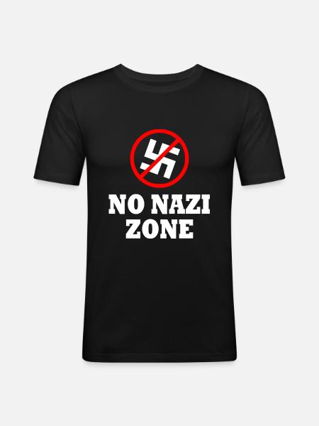 Vers la droite - T-shirt près du corps Homme - noir