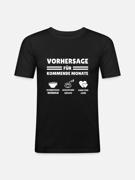 Werdende Eltern Lustige Geschenkidee - Männer Slim Fit T-Shirt - Schwarz