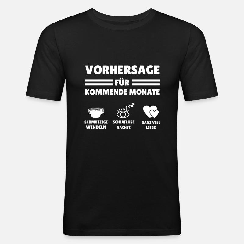 Werdende Eltern Lustige Geschenkidee - Männer Slim Fit T-Shirt - Schwarz