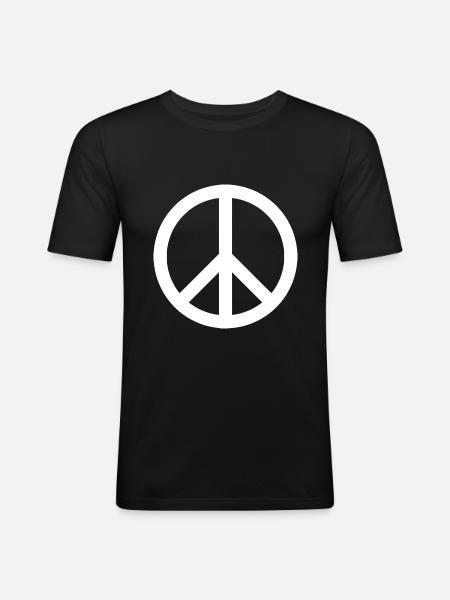 Peace - T-shirt près du corps Homme - noir