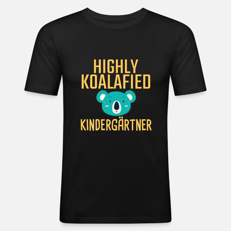 Kindergärtner Koalafied - Männer Slim Fit T-Shirt - Schwarz
