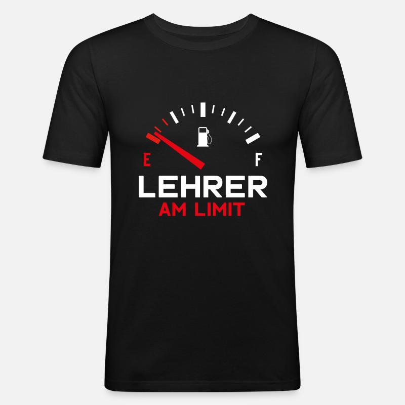 LEHRER AM LIMIT - Männer Slim Fit T-Shirt - Schwarz