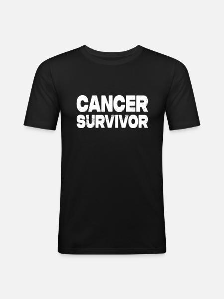 Cancer Survivor - Men's Slim Fit T-Shirt - black