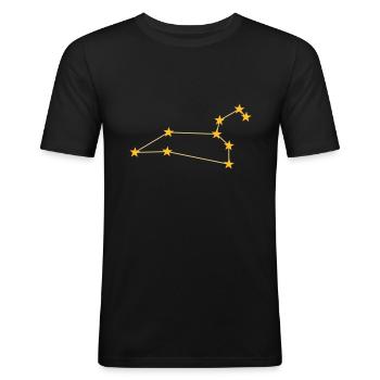 Constellation Leo - Men's Slim Fit T-Shirt - black - Front - Nik (191cm)