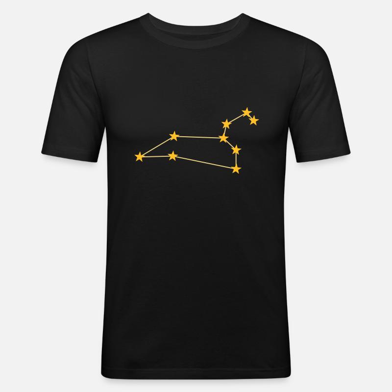 Sternbild Löwe - Männer Slim Fit T-Shirt - Schwarz