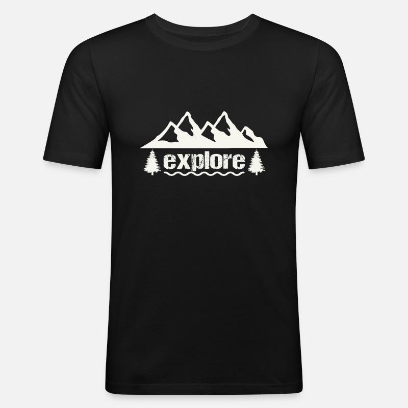 explore - Men's Slim Fit T-Shirt - black