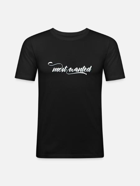 most wanted - Men's Slim Fit T-Shirt - black