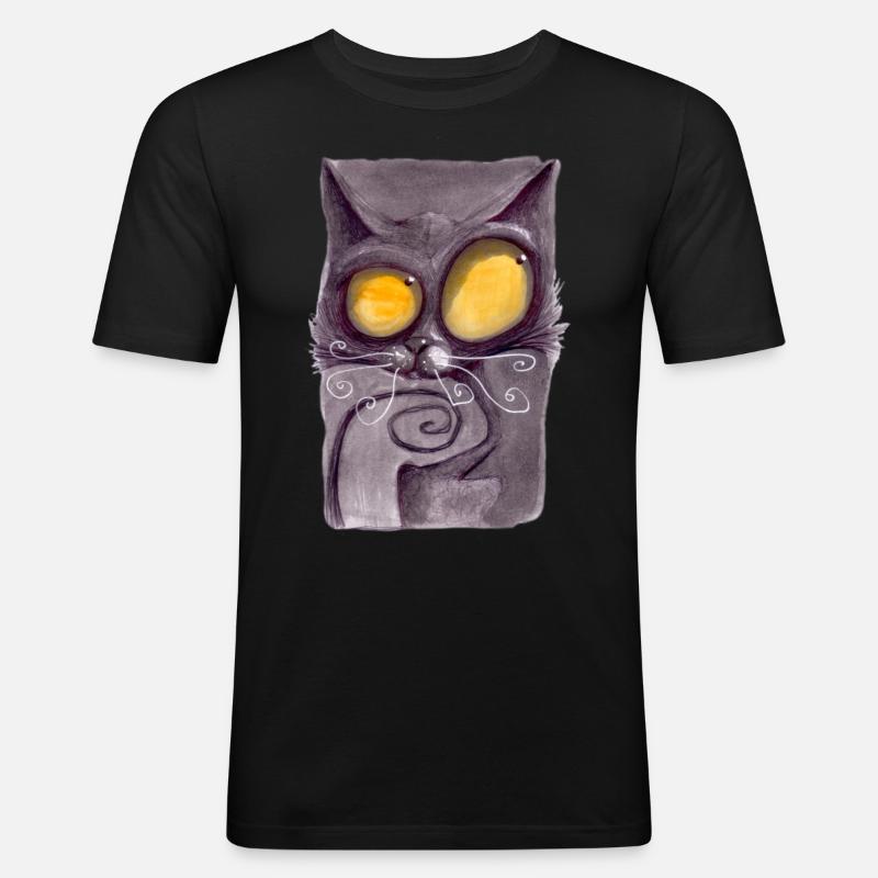 Seriennummer Cat 14 - Männer Slim Fit T-Shirt - Schwarz