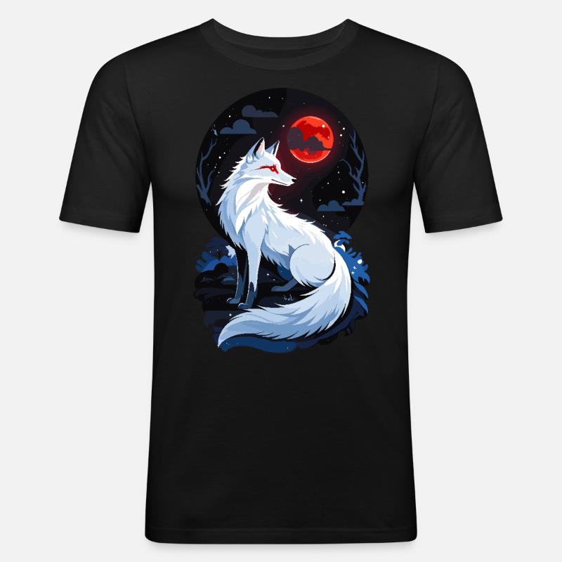 Polarfuchs - Männer Slim Fit T-Shirt - Schwarz