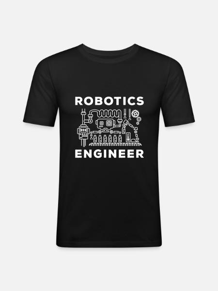 Robot engineer - Men's Slim Fit T-Shirt - black