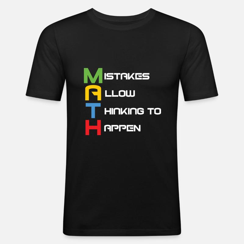 Mathelehrer - Männer Slim Fit T-Shirt - Schwarz