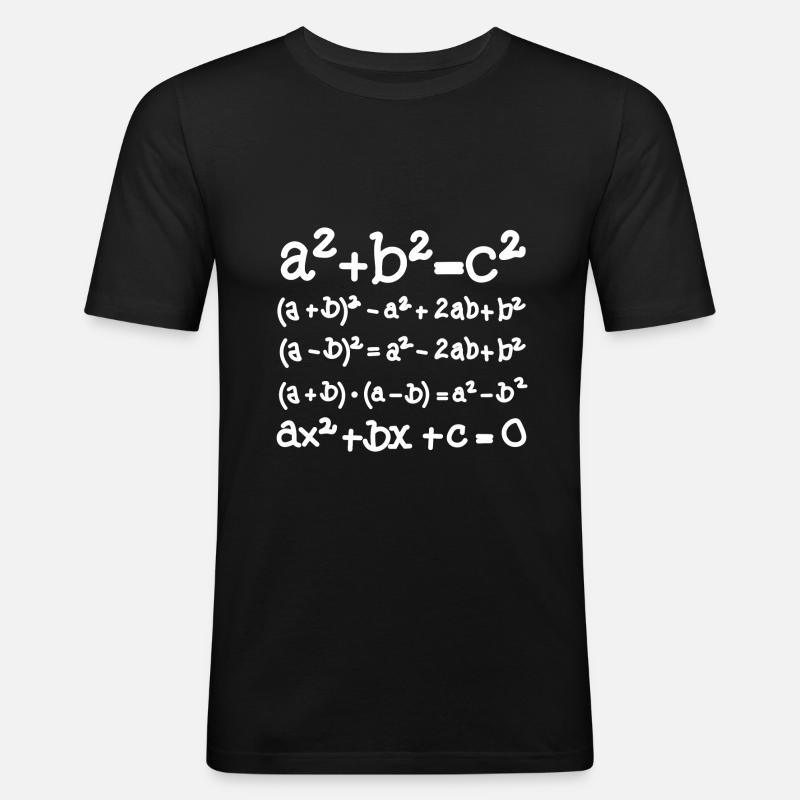 Formula matematica - Maglietta aderente da uomo - nero
