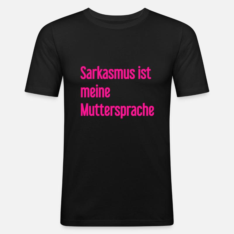 Sarkasmus-Profi - Männer Slim Fit T-Shirt - Schwarz
