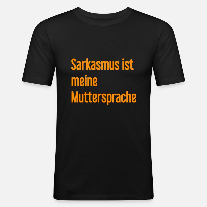 Sarkasmus-Profi - Männer Slim Fit T-Shirt - Schwarz