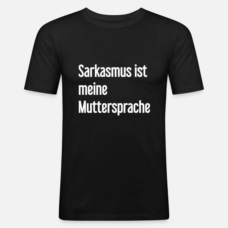 Sarkasmus-Profi - Männer Slim Fit T-Shirt - Schwarz