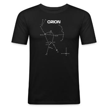 Sternbild Orion - Männer Slim Fit T-Shirt - Schwarz - Vorne - Nik (191cm)