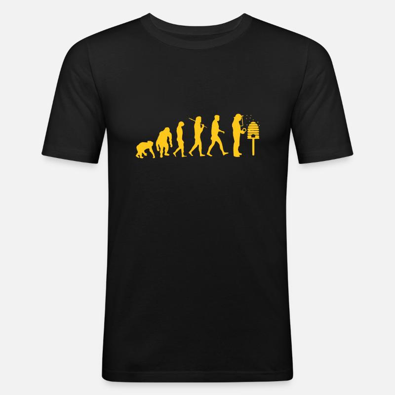 BEEKEEPER - Evolution - Beekeeper Gift - Men's Slim Fit T-Shirt - black