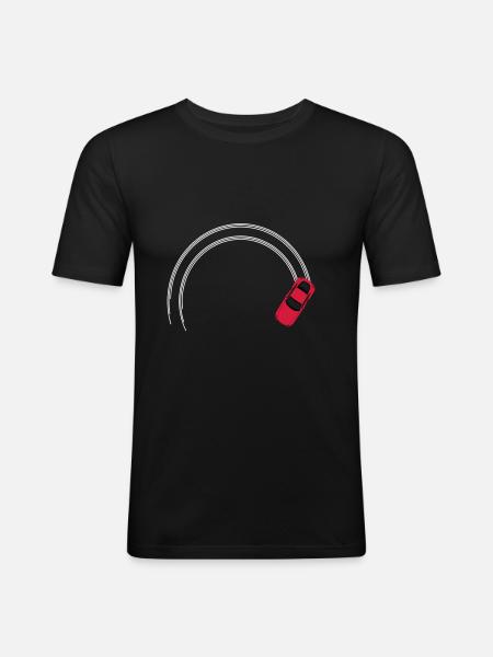la dérive du cercle - T-shirt près du corps Homme - noir