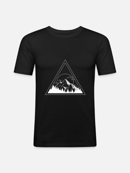 marche - T-shirt près du corps Homme - noir