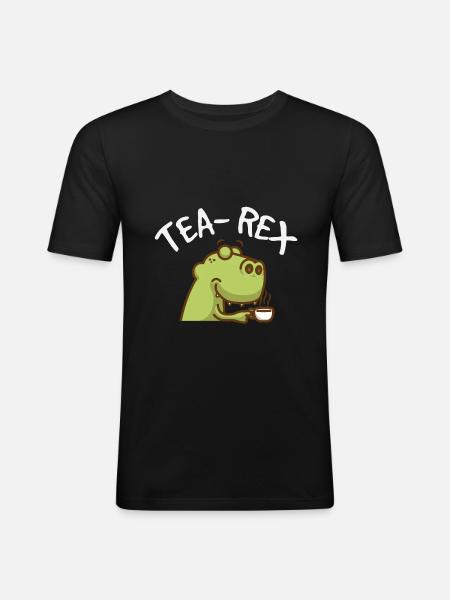 Tea Rex - Men's Slim Fit T-Shirt - black