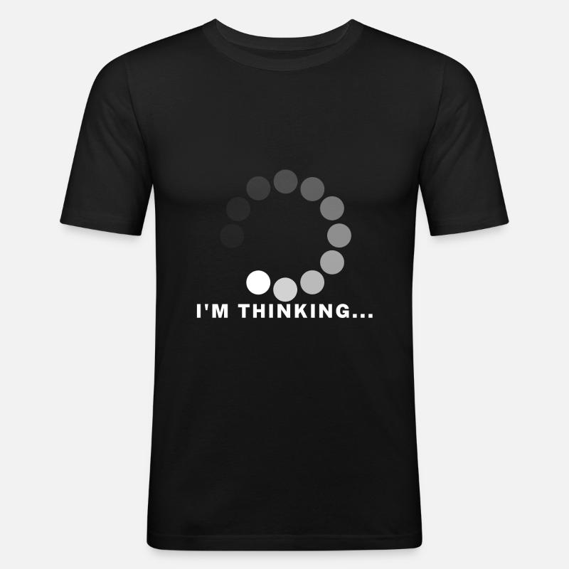 Im thinking ... - Men's Slim Fit T-Shirt - black