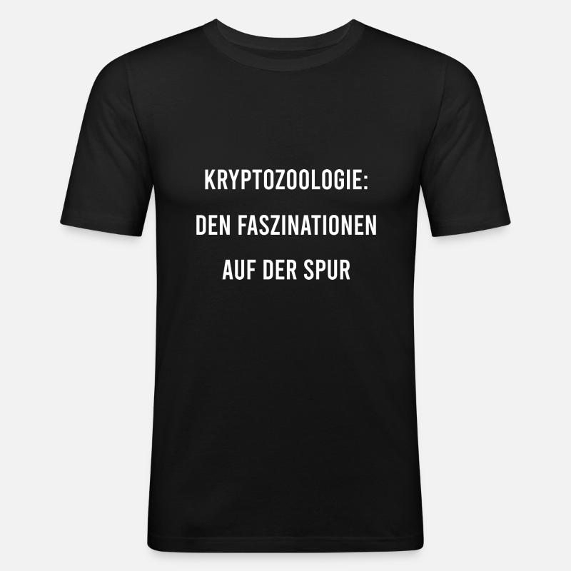 Kryptozoologie - Männer Slim Fit T-Shirt - Schwarz
