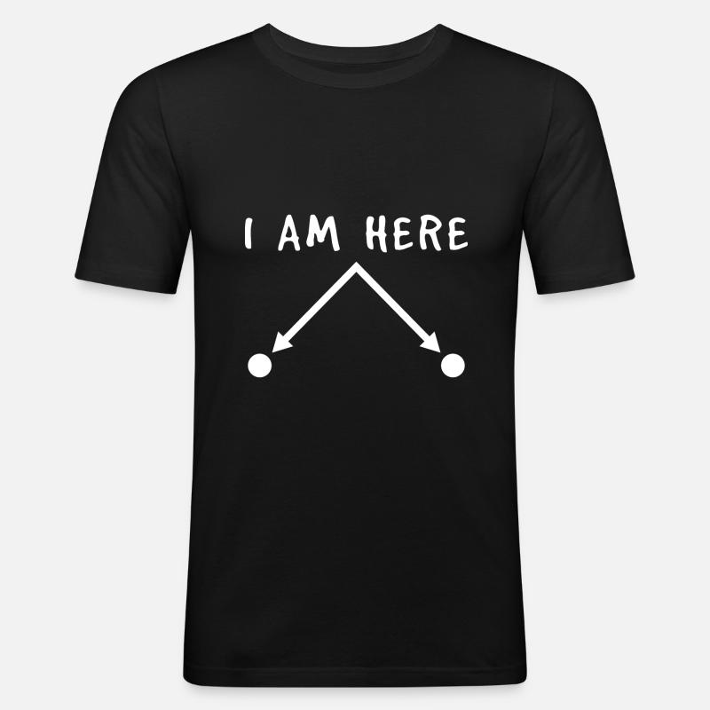 Quantenphysik - Männer Slim Fit T-Shirt - Schwarz