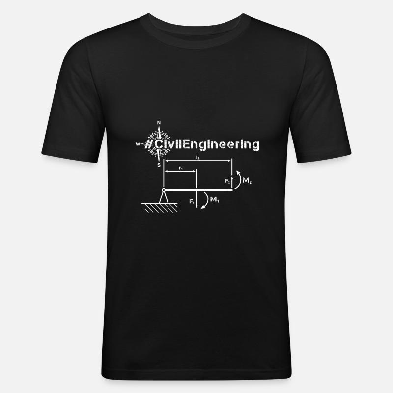 Civil Engineer Structural Engineer - Men's Slim Fit T-Shirt - black