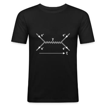 String Theory Interaction - Men's Slim Fit T-Shirt - black - Front - Nik (191cm)