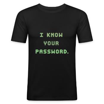 Virus Hacker - T-shirt près du corps Homme - noir - Devant - Nik (191cm)