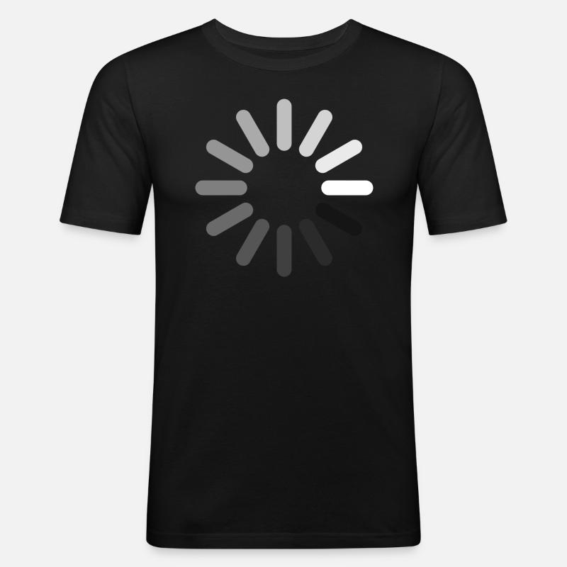 Loading Icon (Negative) - Men's Slim Fit T-Shirt - black