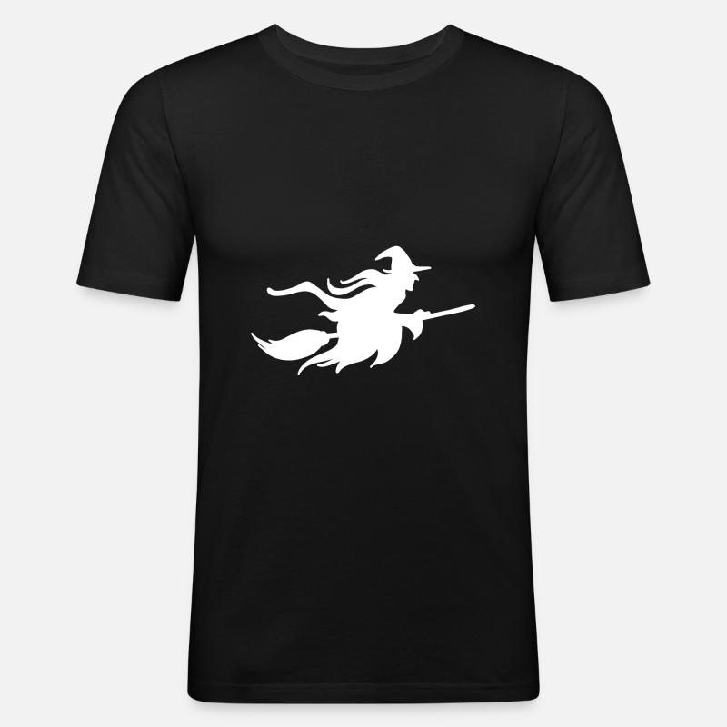 Hexe - Männer Slim Fit T-Shirt - Schwarz