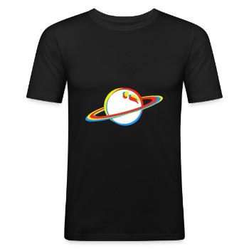 planet - Men's Slim Fit T-Shirt - black - Front - Nik (191cm)