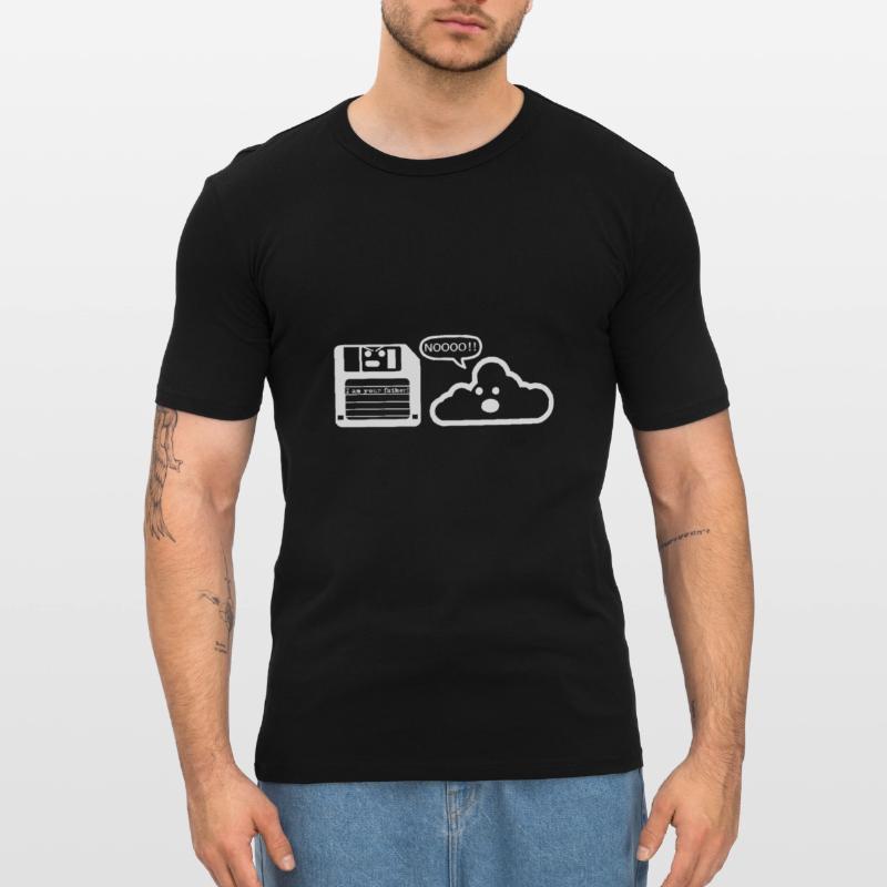 Diskette Cloud Programmierer Männer Slim Fit T-Shirt