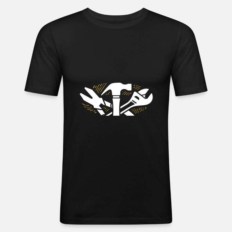Handwerker - Männer Slim Fit T-Shirt - Schwarz