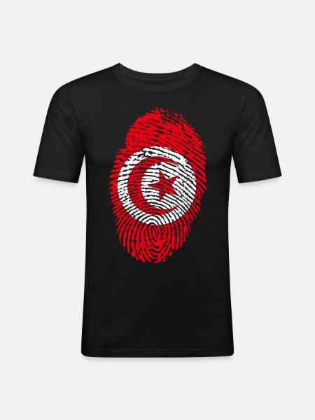 Tunesië TUNIS ARAB ISLAM GIFT T-SHIRT - Mannen slim fit T-shirt - zwart