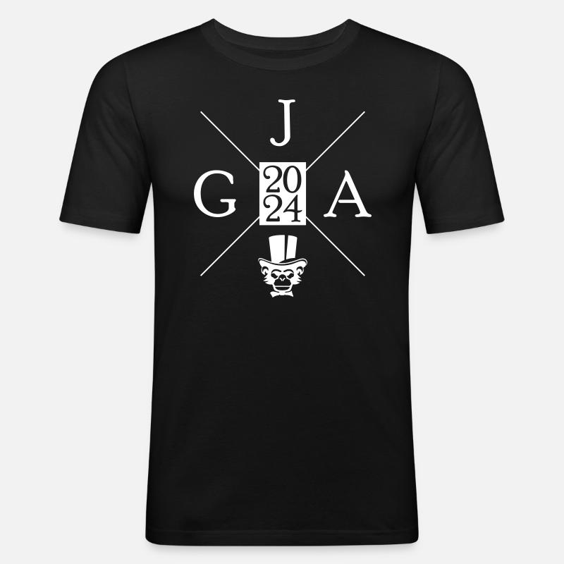 Jga 2024 Junggesellenabschied Affe - Männer Slim Fit T-Shirt - Schwarz