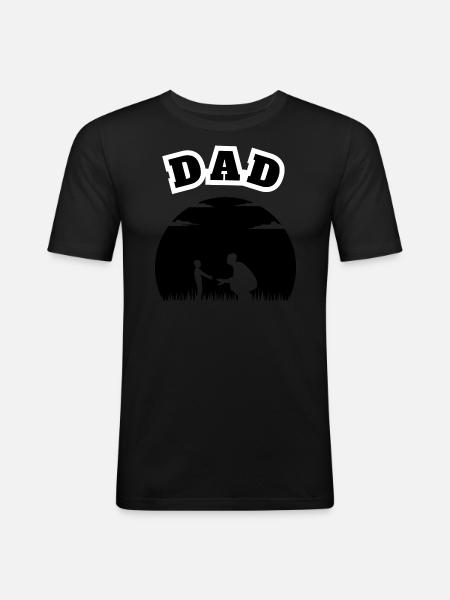 Dad Young Son Black - Men's Slim Fit T-Shirt - black