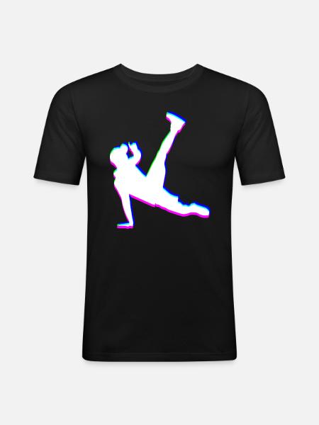 Trippy Breakdancer - Men's Slim Fit T-Shirt - black