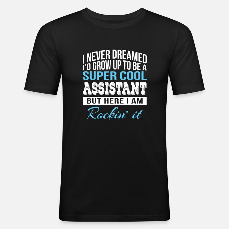 Lustiger Assistent Geschenk Admin - Männer Slim Fit T-Shirt - Schwarz