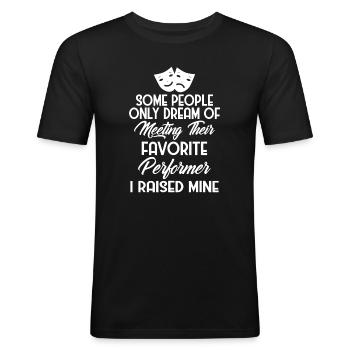 Cadeau pour les parents d’acteurs et d’actrices Drame Maman - T-shirt près du corps Homme - noir - Devant - Nik (191cm)