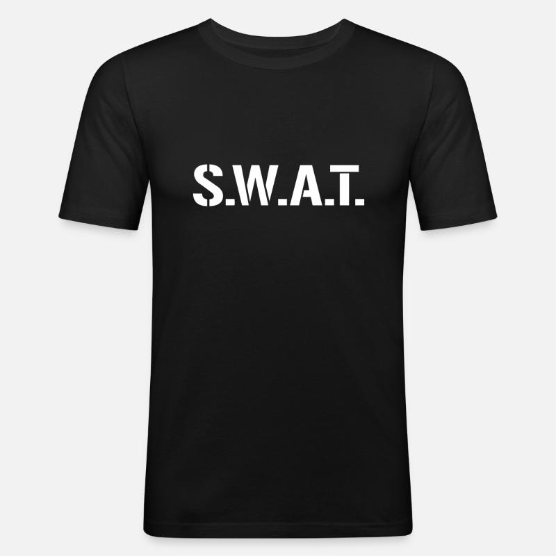 Ich bin ein SWAT - Männer Slim Fit T-Shirt - Schwarz