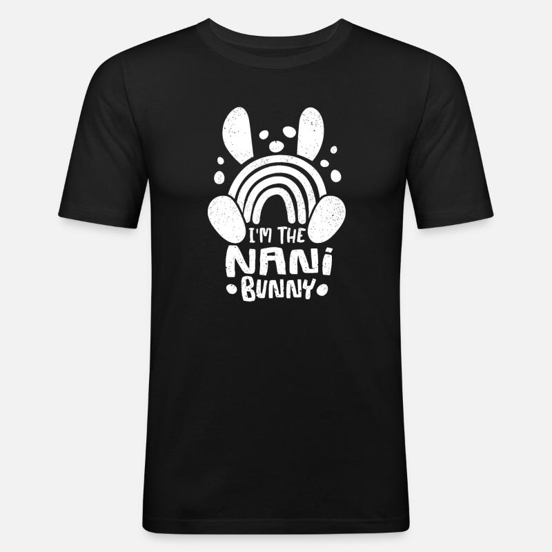 Cute Rainbow Easter Eggs - Men's Slim Fit T-Shirt - black