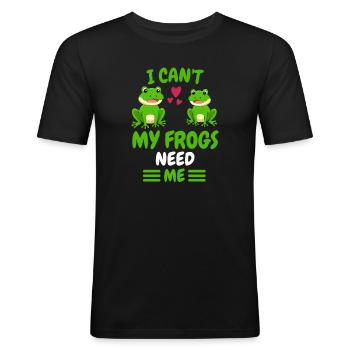 Frogs Animal Lovers Toad Animal Gift Frog - Men's Slim Fit T-Shirt - black - Front - Nik (191cm)