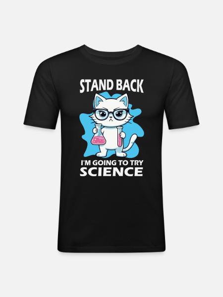Résignation - J’essaie la science - T-shirt près du corps Homme - noir