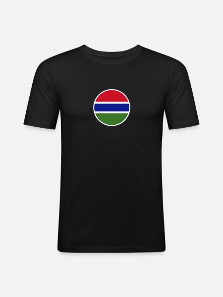 Gambia Gambian Flag Gambier - Herre Slim Fit T-Shirt - sort