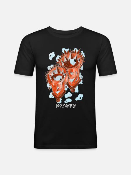 Gemini Négutif - Men's Slim Fit T-Shirt - black