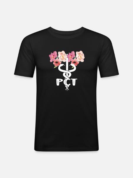 Pflegetechniker Patientenversorgungstechniker PCT - Männer Slim Fit T-Shirt - Schwarz