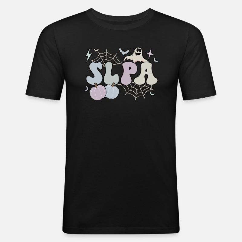 Speech Language Pathologist Assistant Halloween - Men's Slim Fit T-Shirt - black